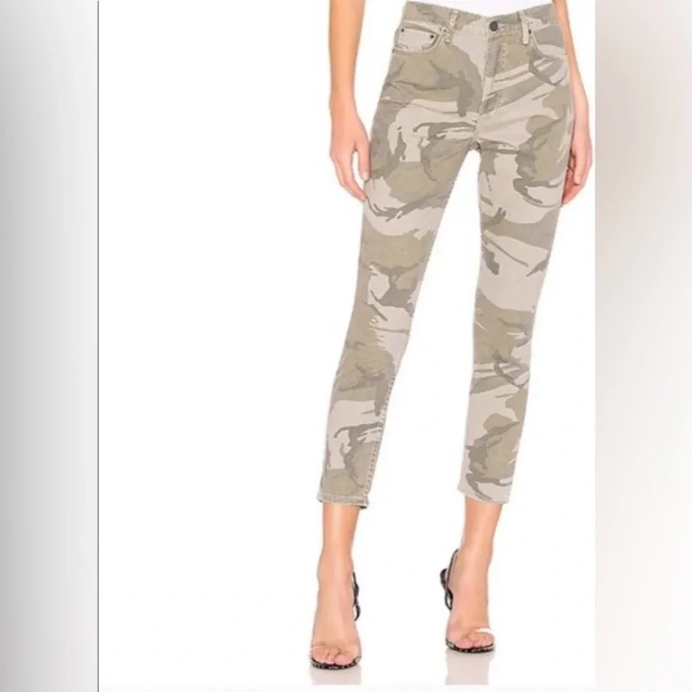 GRLFRND Karolina Camo Crop Pants